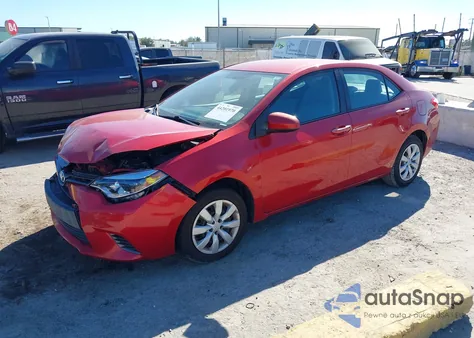 2015 Toyota Corolla Le z USA, uszkodzony, nr VIN 2T1BURHE6FC437274
